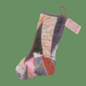 Satin Crazy Quilt Stocking