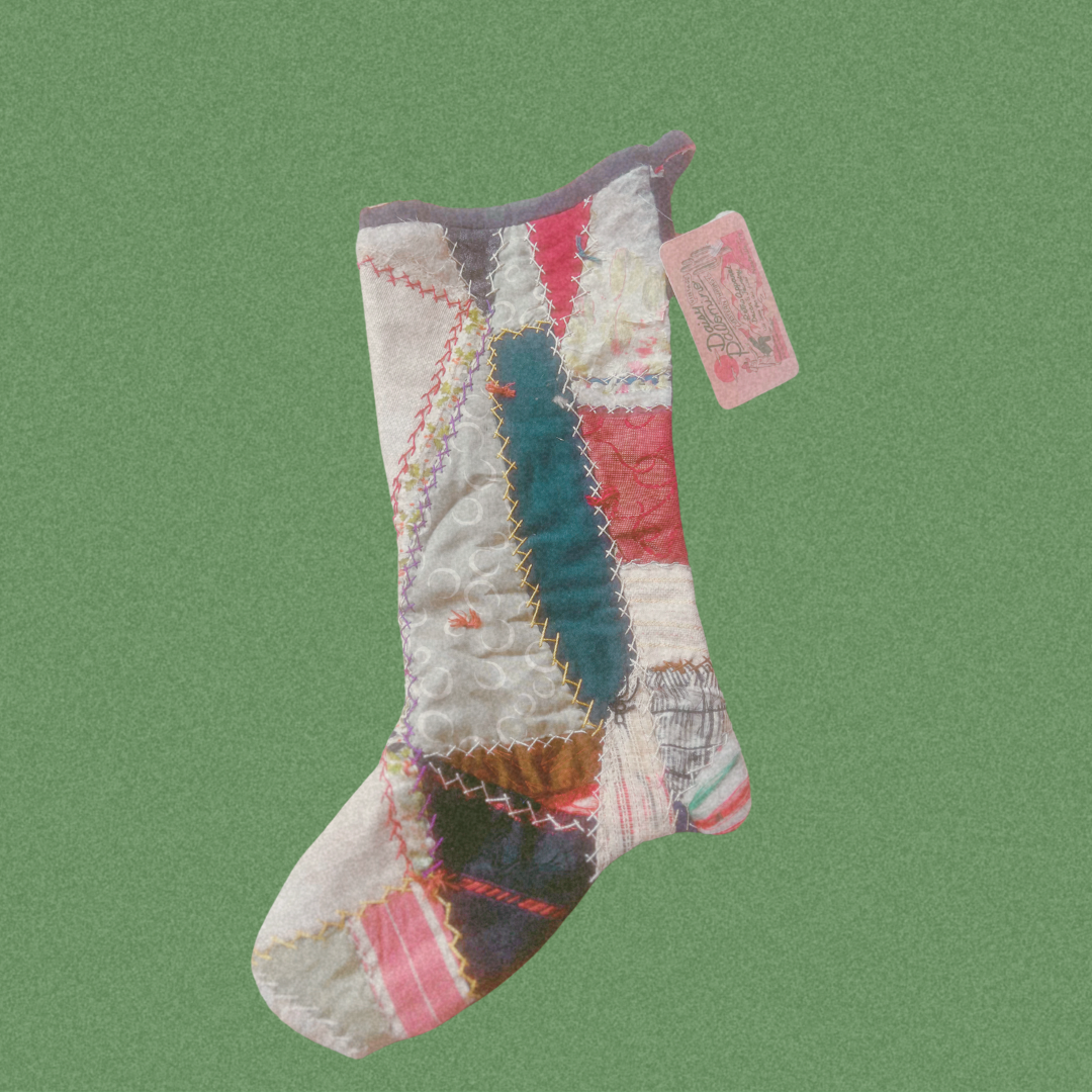 Satin Crazy Quilt Stocking