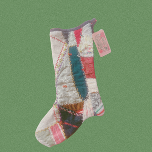 Satin Crazy Quilt Stocking