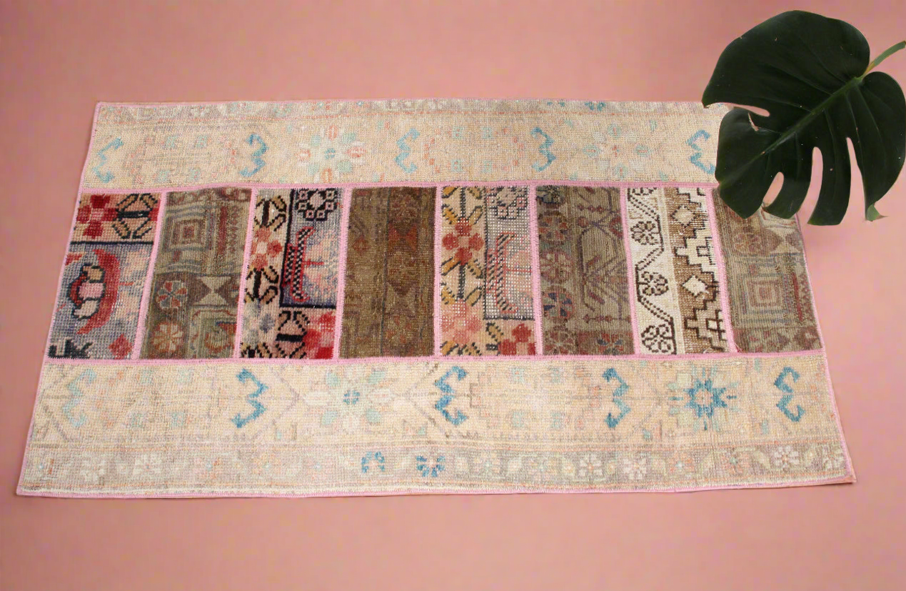 “Adaline” patchwork Turkish rug • 2.2’ x 4’