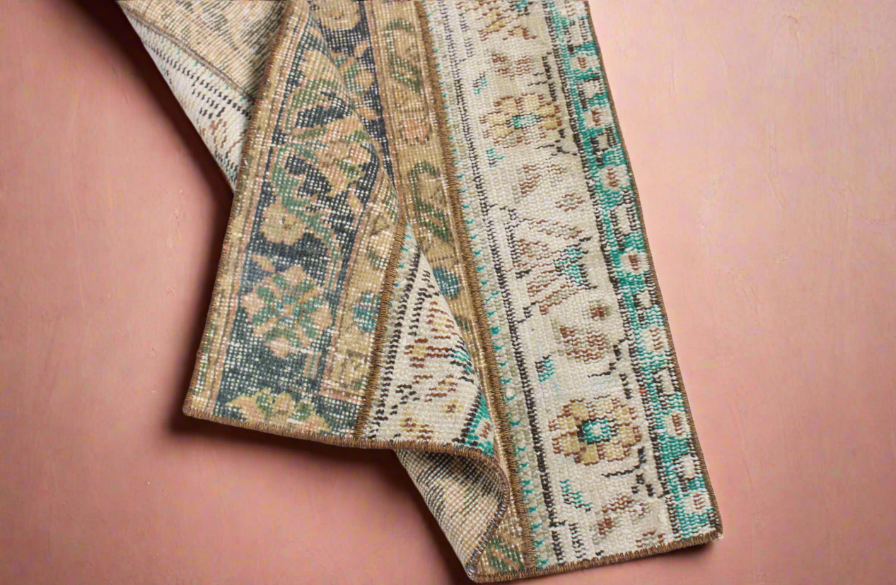 “Hazel” patchwork Turkish rug • 2.2’ x 5’