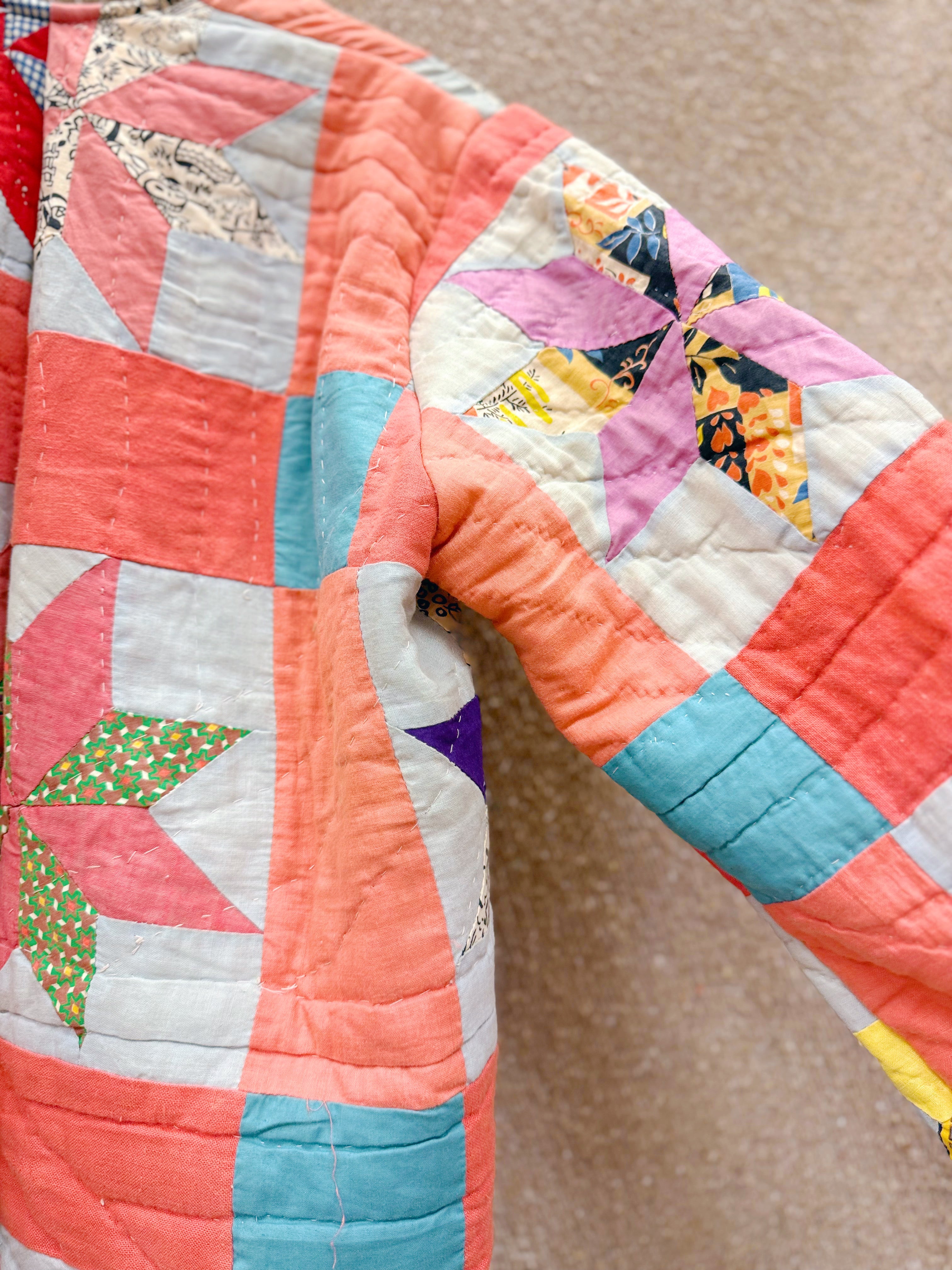 Daisy Palomino Star Patchwork Quilt Chore Coat  • “Tammy”