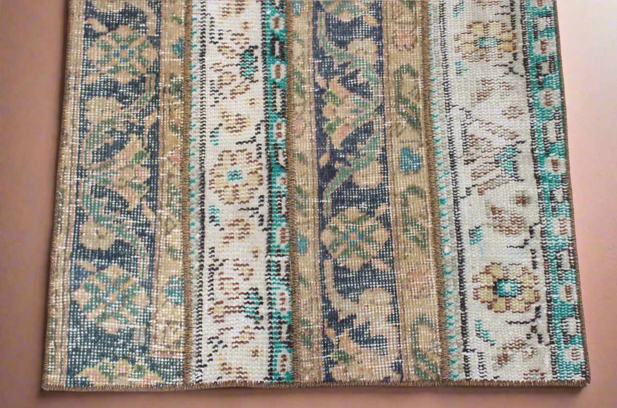 “Hazel” patchwork Turkish rug • 2.2’ x 5’