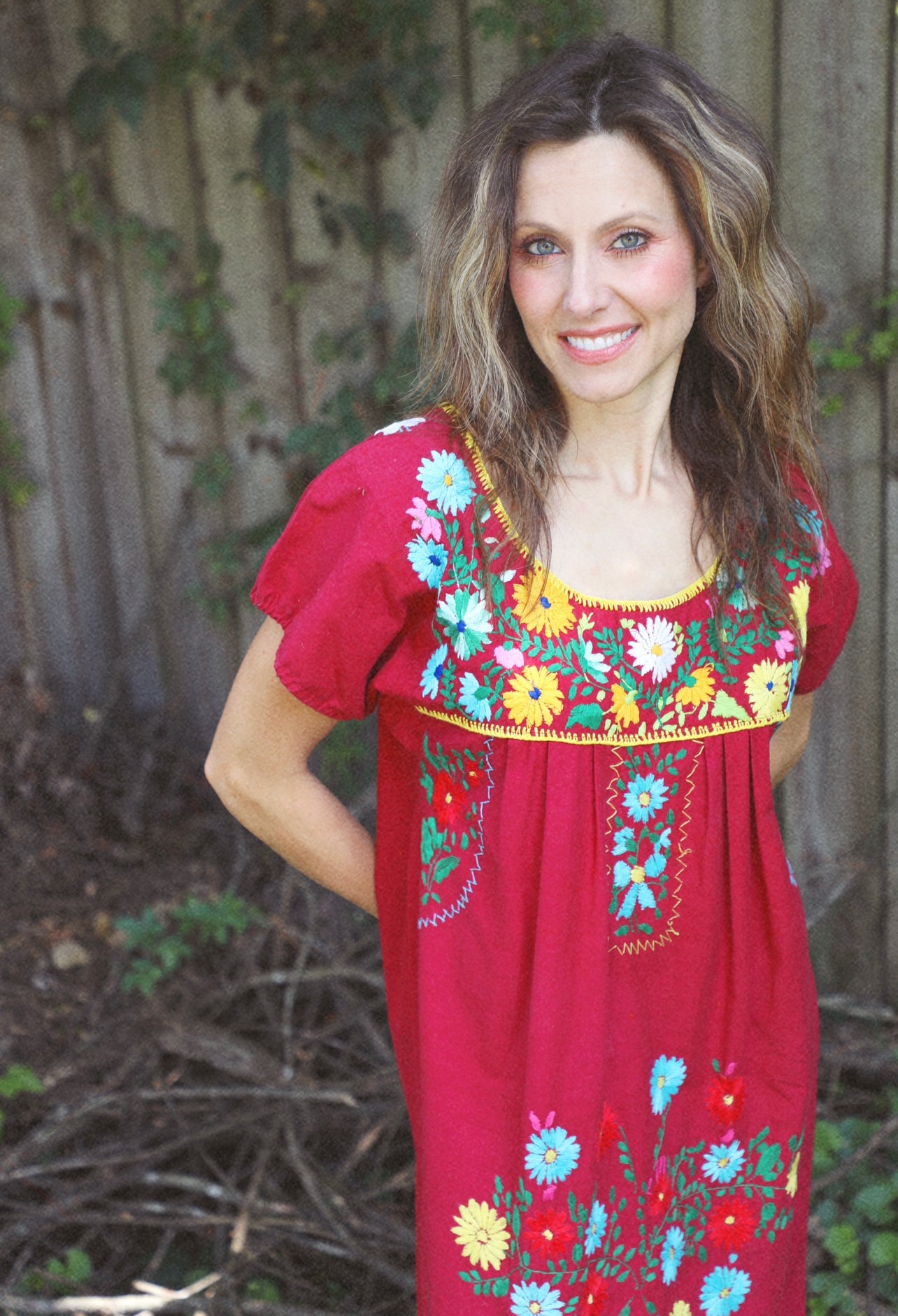 “Esmeralda” Vintage handmade Oaxaca Embroidered Dress