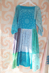 Handmade Patchwork Bandana Maxi Dress