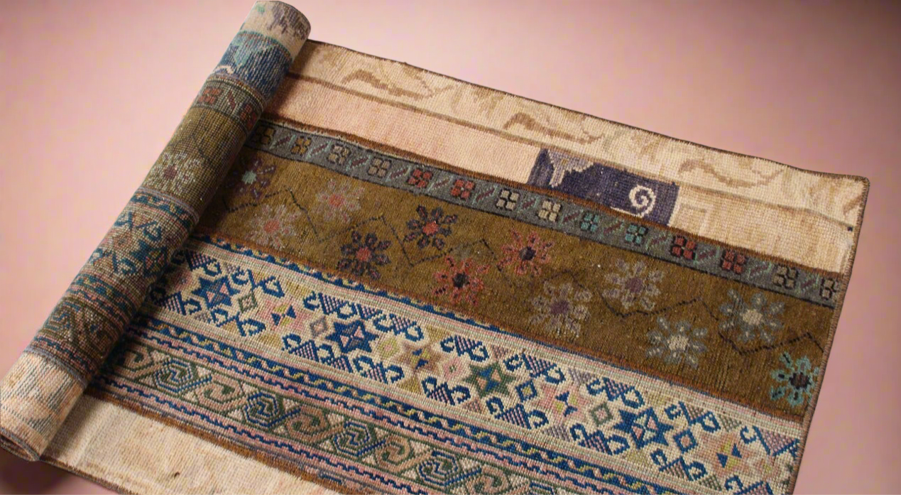 “Josephine” patchwork Turkish rug • 2.4’ x 5.1’