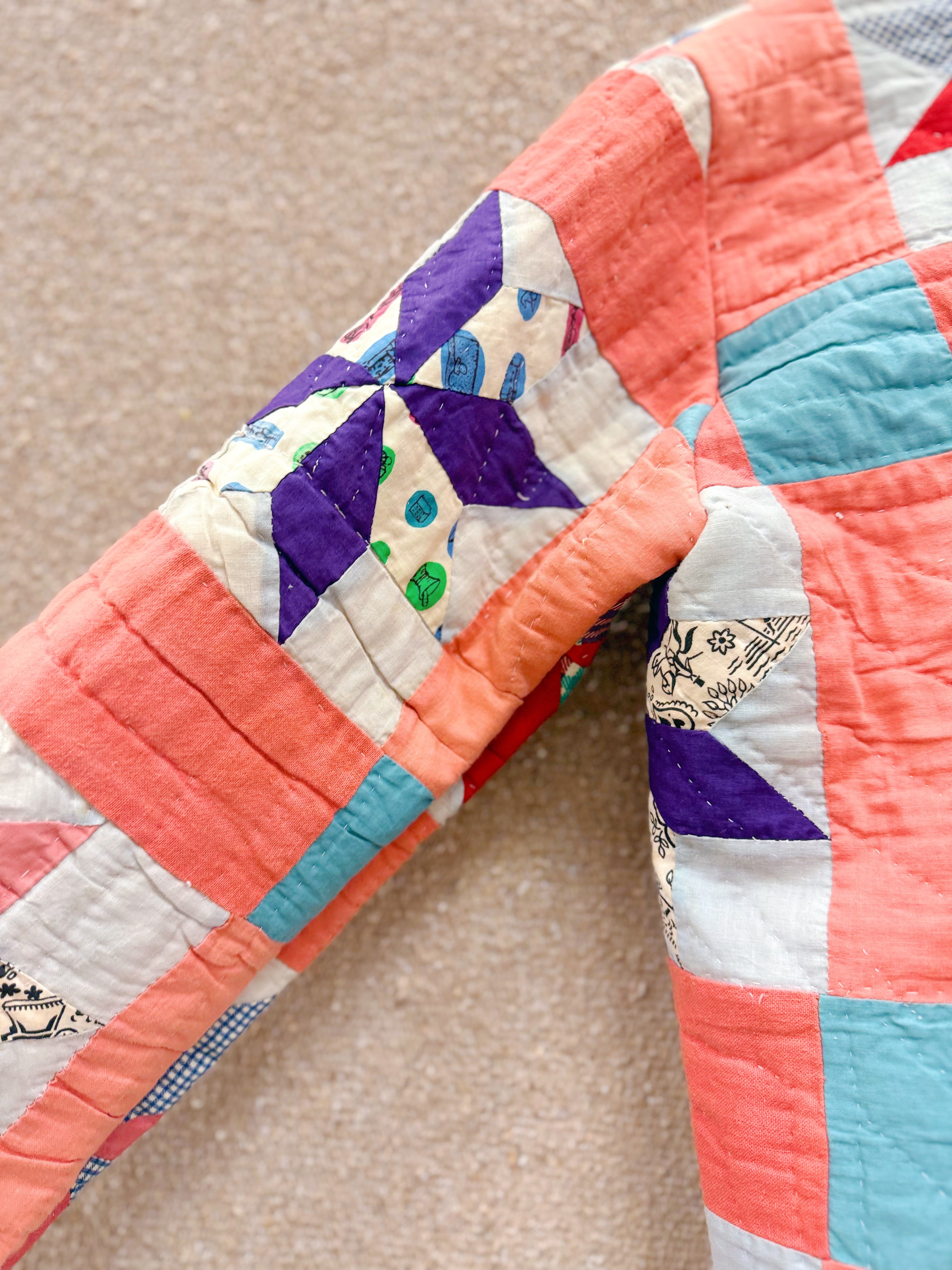 Daisy Palomino Star Patchwork Quilt Chore Coat  • “Tammy”