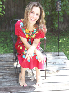 “Esmeralda” Vintage handmade Oaxaca Embroidered Dress