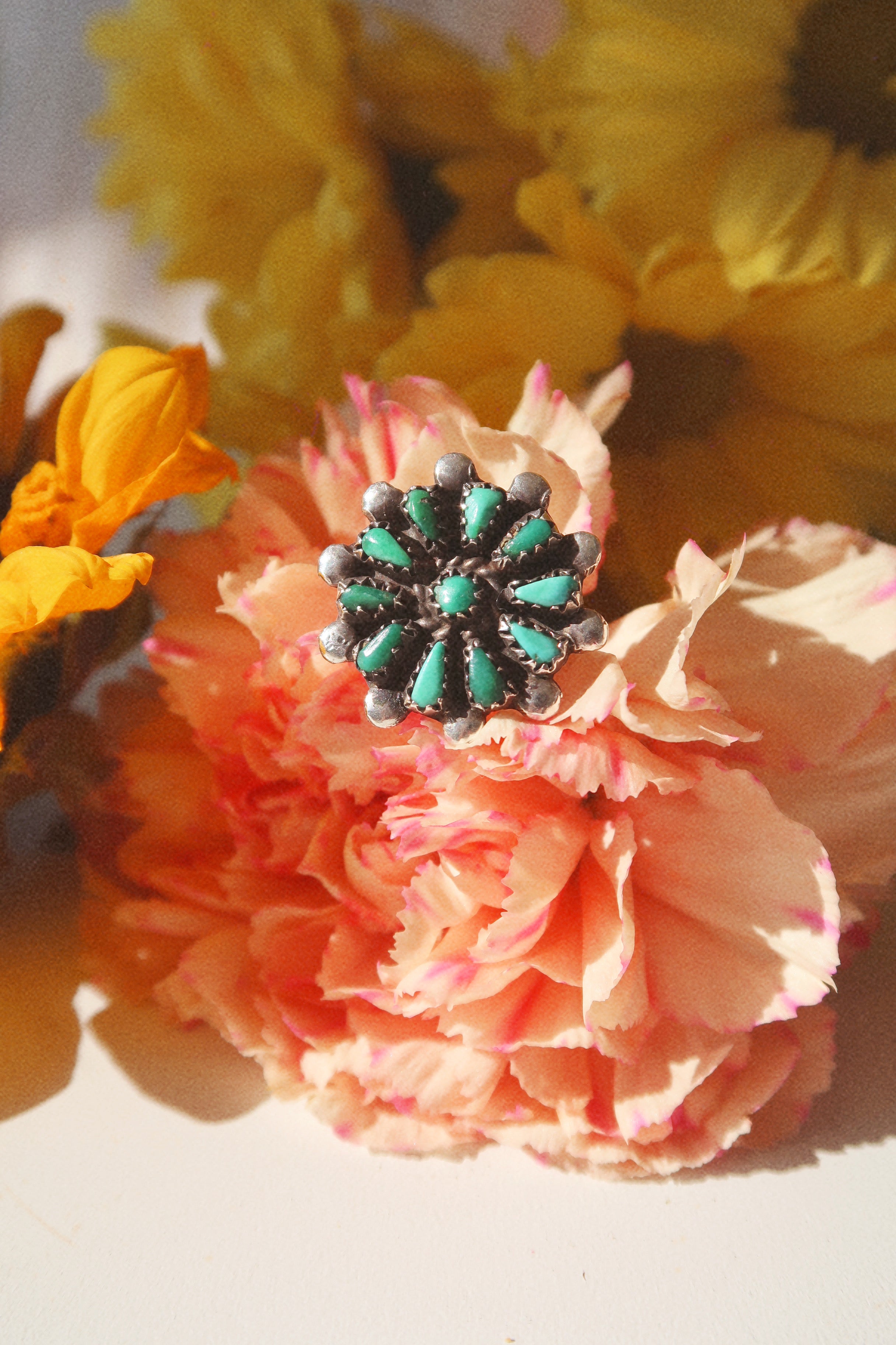 1960’s Zuni Pinwheel Turquoise & Sterling Ring
