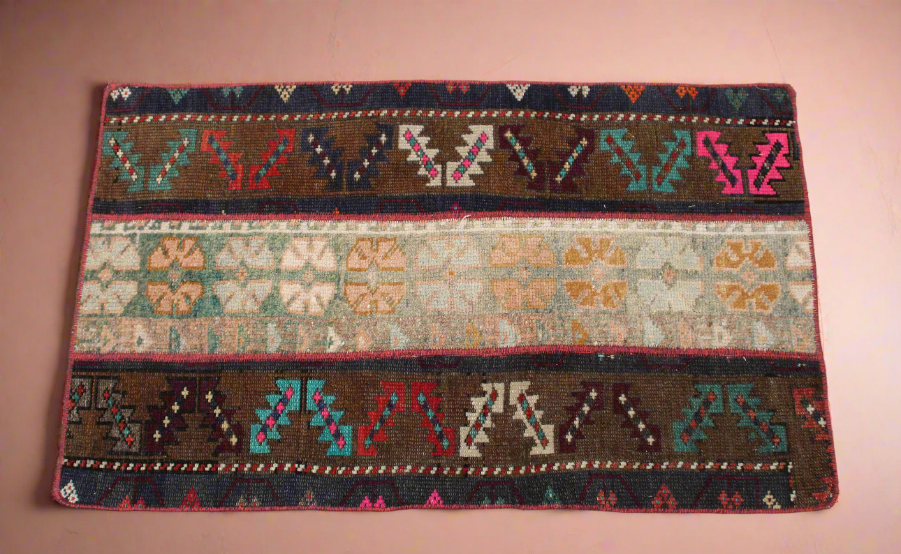 “Sylvie” patchwork Turkish rug • 1.9’ x 3.2’