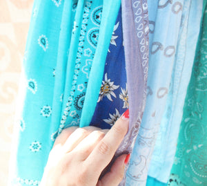 Handmade Patchwork Bandana Maxi Dress