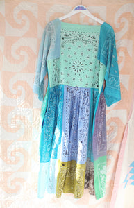 Handmade Patchwork Bandana Maxi Dress