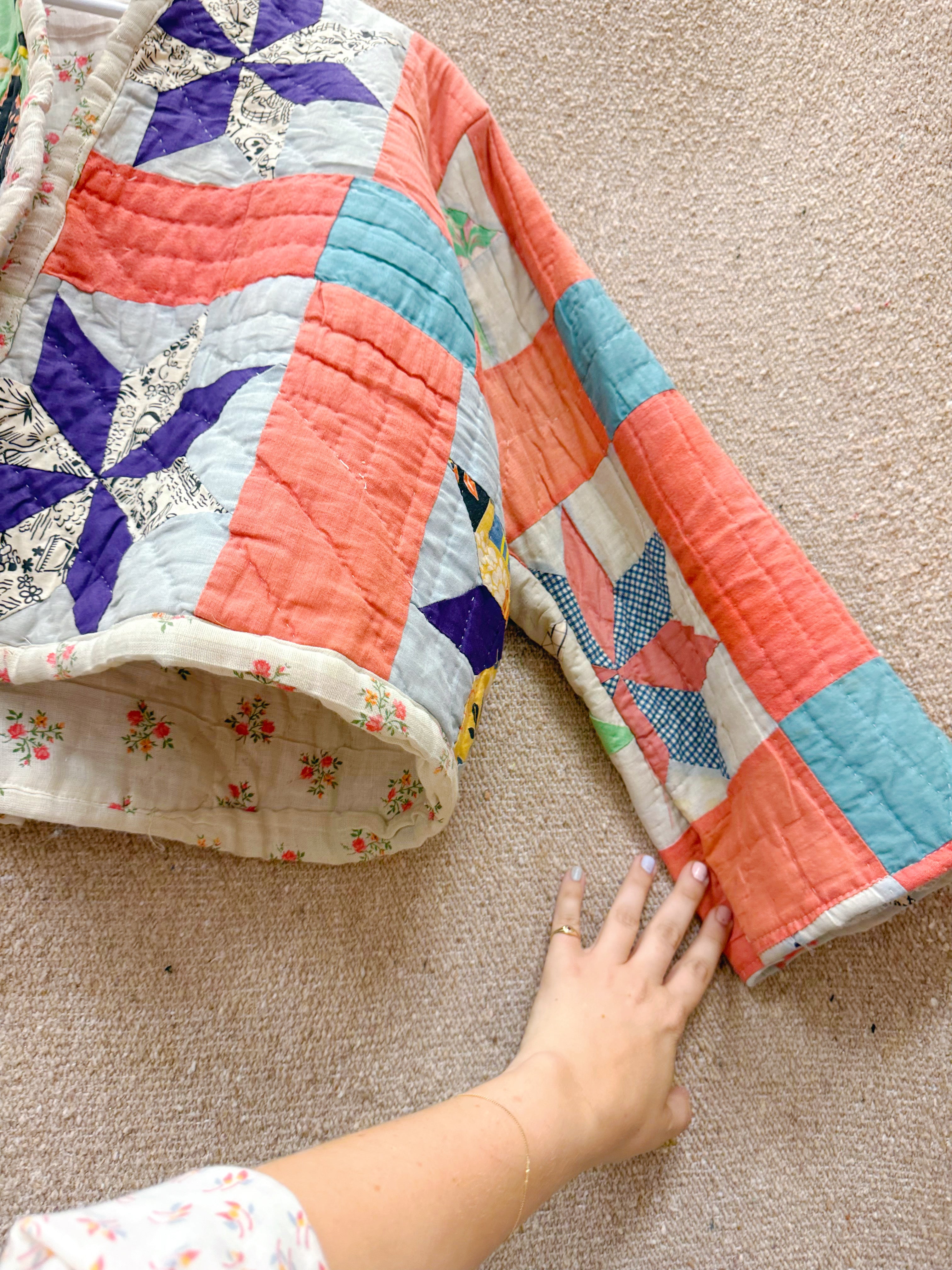 Daisy Palomino Star Patchwork Quilt Jacket • “Loretta”