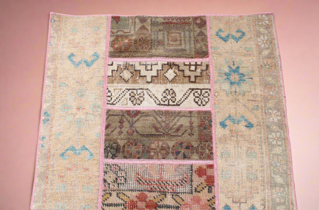 “Adaline” patchwork Turkish rug • 2.2’ x 4’
