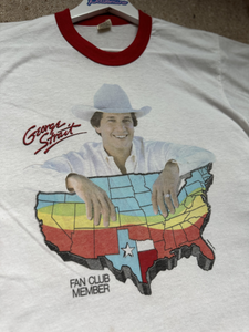 1986 George Strait Fan Club Ringer tee
