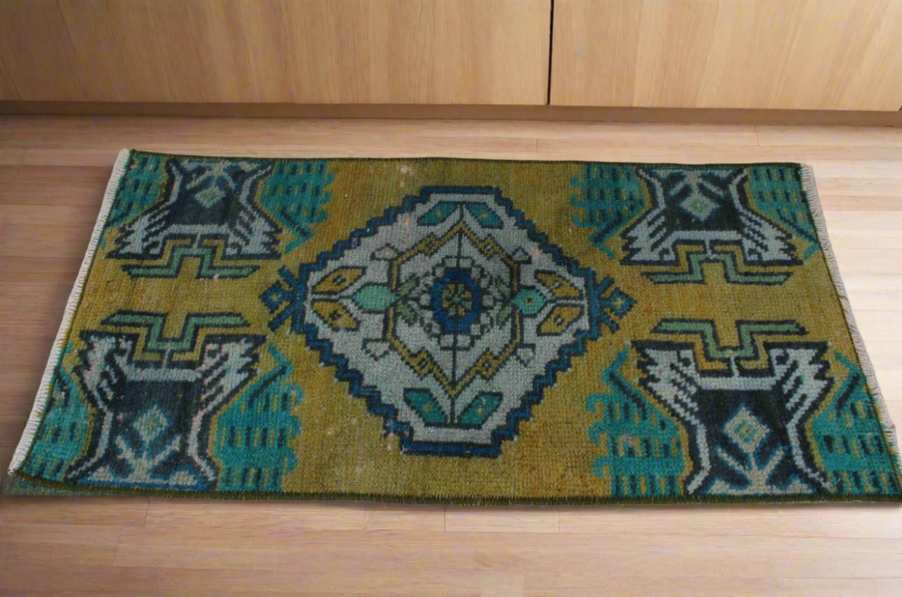 "Joni" Vintage Oushak Rug • 1.3' x 2.5'