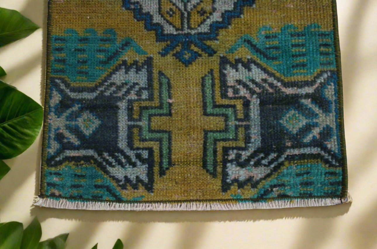 "Joni" Vintage Oushak Rug • 1.3' x 2.5'