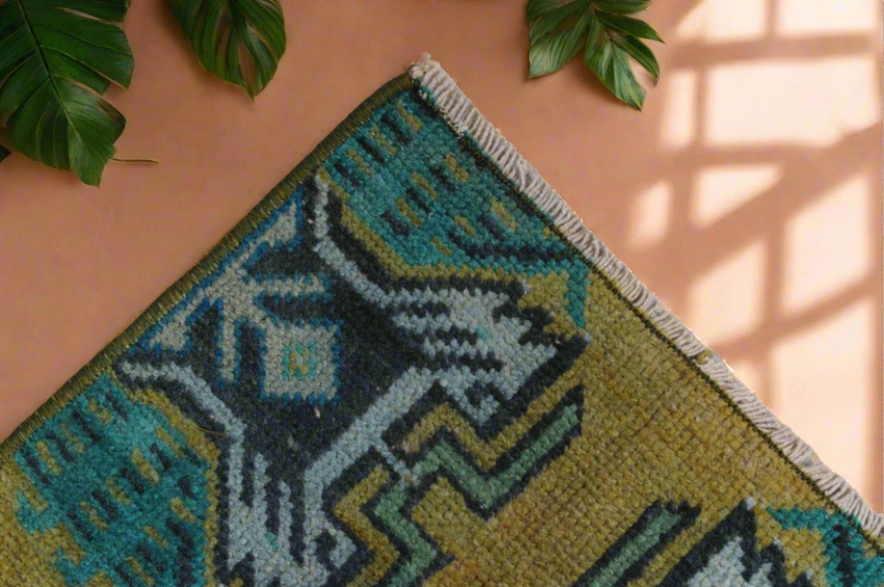"Joni" Vintage Oushak Rug • 1.3' x 2.5'