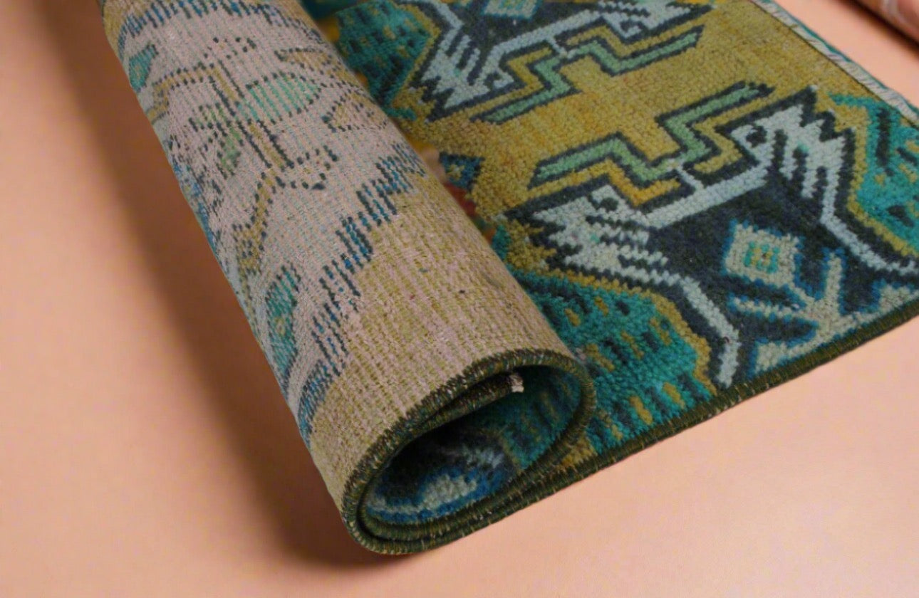 "Joni" Vintage Oushak Rug • 1.3' x 2.5'