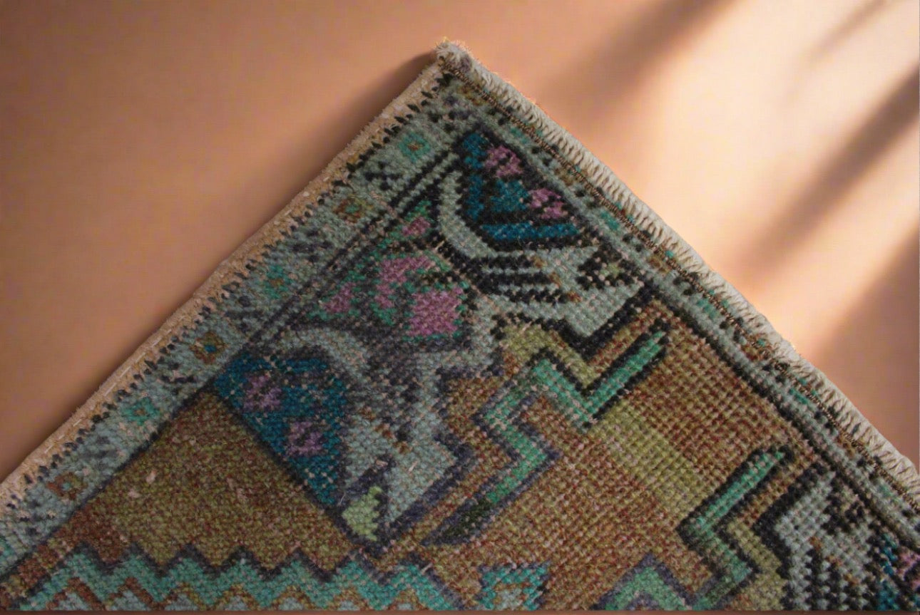 "Odessa" Vintage Oushak Rug • 1.5 x 2.6 ft