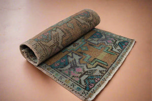 "Odessa" Vintage Oushak Rug • 1.5 x 2.6 ft