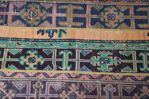 "Laurel Canyon"  Vintage Patchwork Oushak Runner Rug •2 x 6.2ft