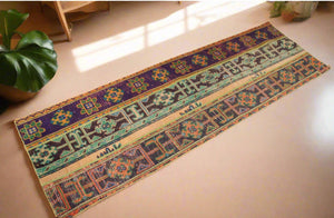 Beachwood Canyon Vintage Patchwork Oushak Runner Rug •2 x 6.4ft