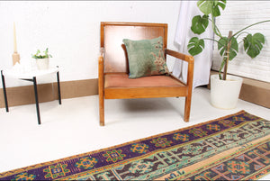 Beachwood Canyon Vintage Patchwork Oushak Runner Rug •2 x 6.4ft