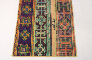 Beachwood Canyon Vintage Patchwork Oushak Runner Rug •2 x 6.4ft