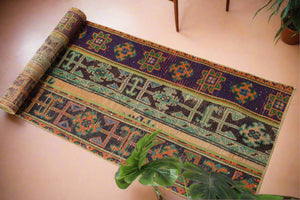 Beachwood Canyon Vintage Patchwork Oushak Runner Rug •2 x 6.4ft