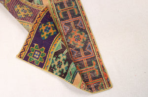 Beachwood Canyon Vintage Patchwork Oushak Runner Rug •2 x 6.4ft