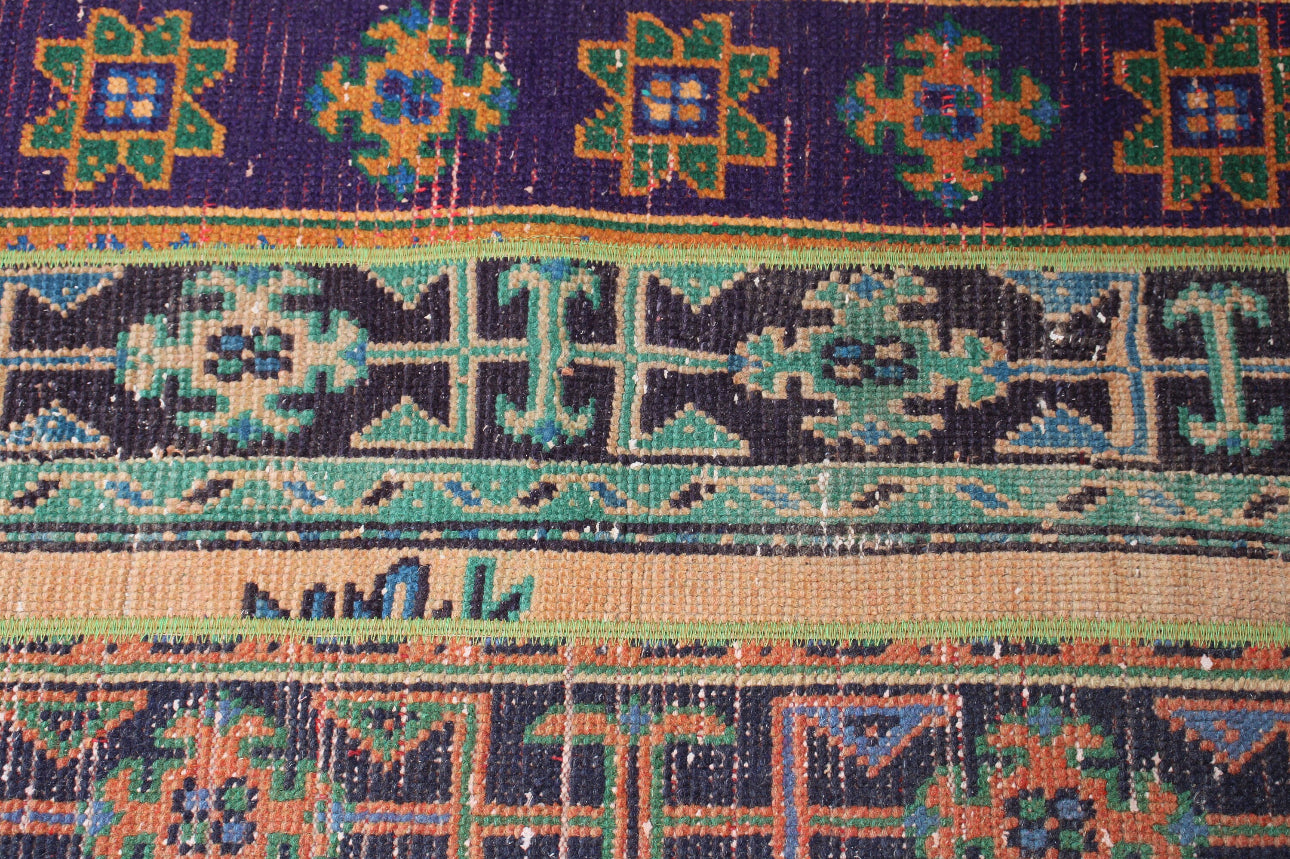 Beachwood Canyon Vintage Patchwork Oushak Runner Rug •2 x 6.4ft