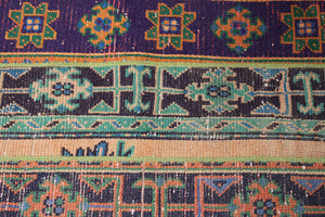 Beachwood Canyon Vintage Patchwork Oushak Runner Rug •2 x 6.4ft