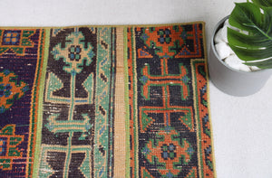 Beachwood Canyon Vintage Patchwork Oushak Runner Rug •2 x 6.4ft