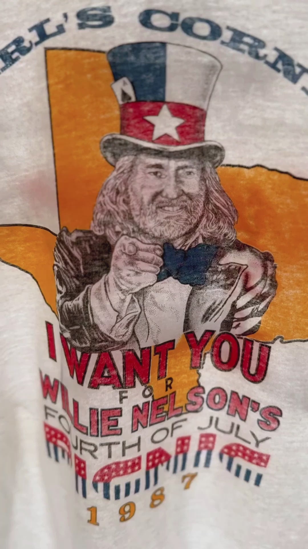 Vintage Willie Nelson 4th of July Tee