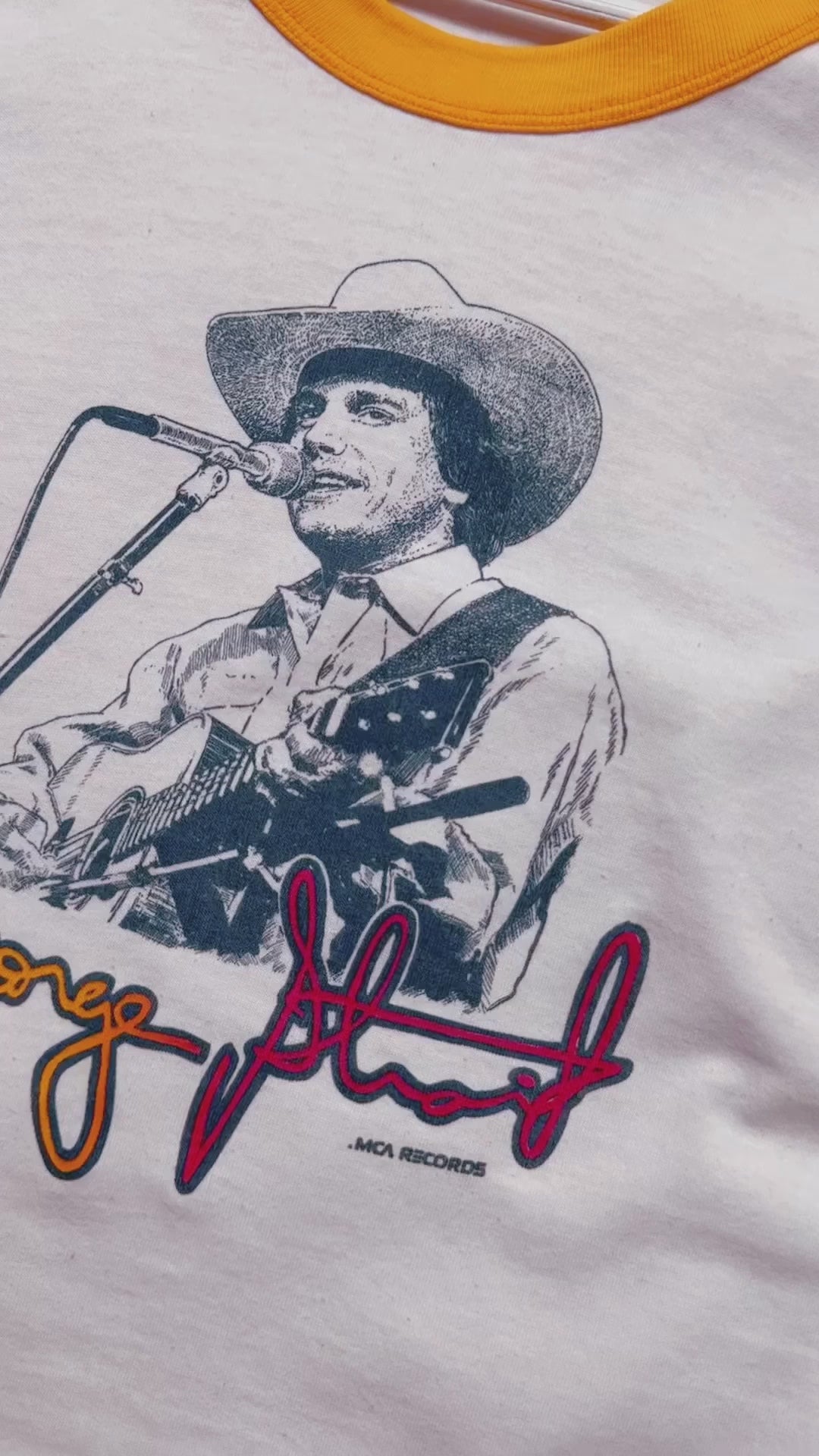 RARE Vintage George Strait Raglan - Strait from Texas!