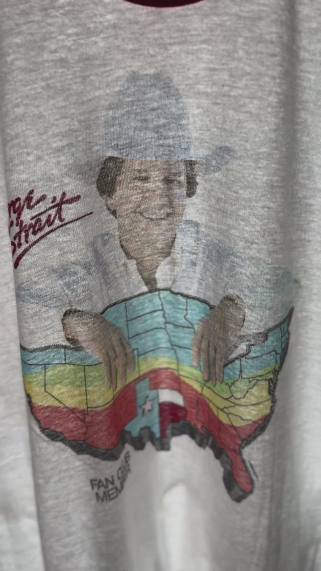 1986 George Strait Fan Club Ringer tee