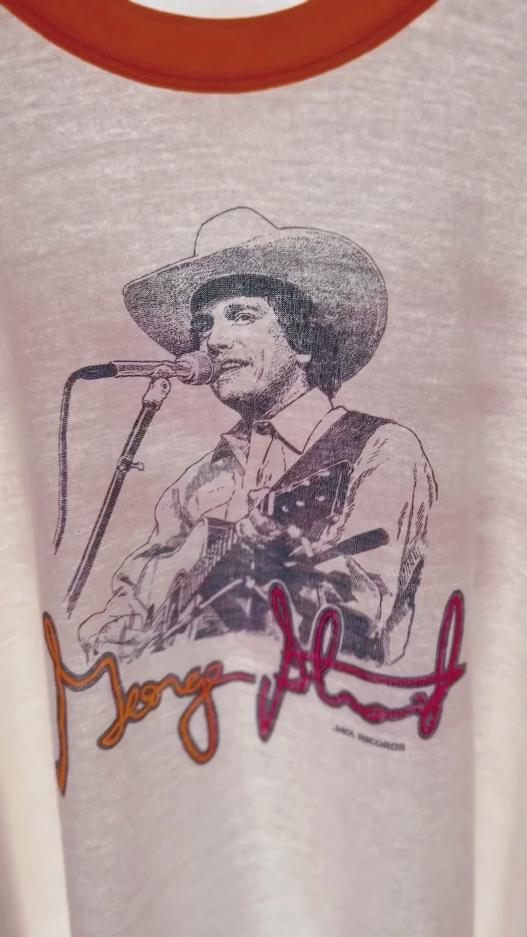 RARE Vintage George Strait Raglan - Strait from Texas!