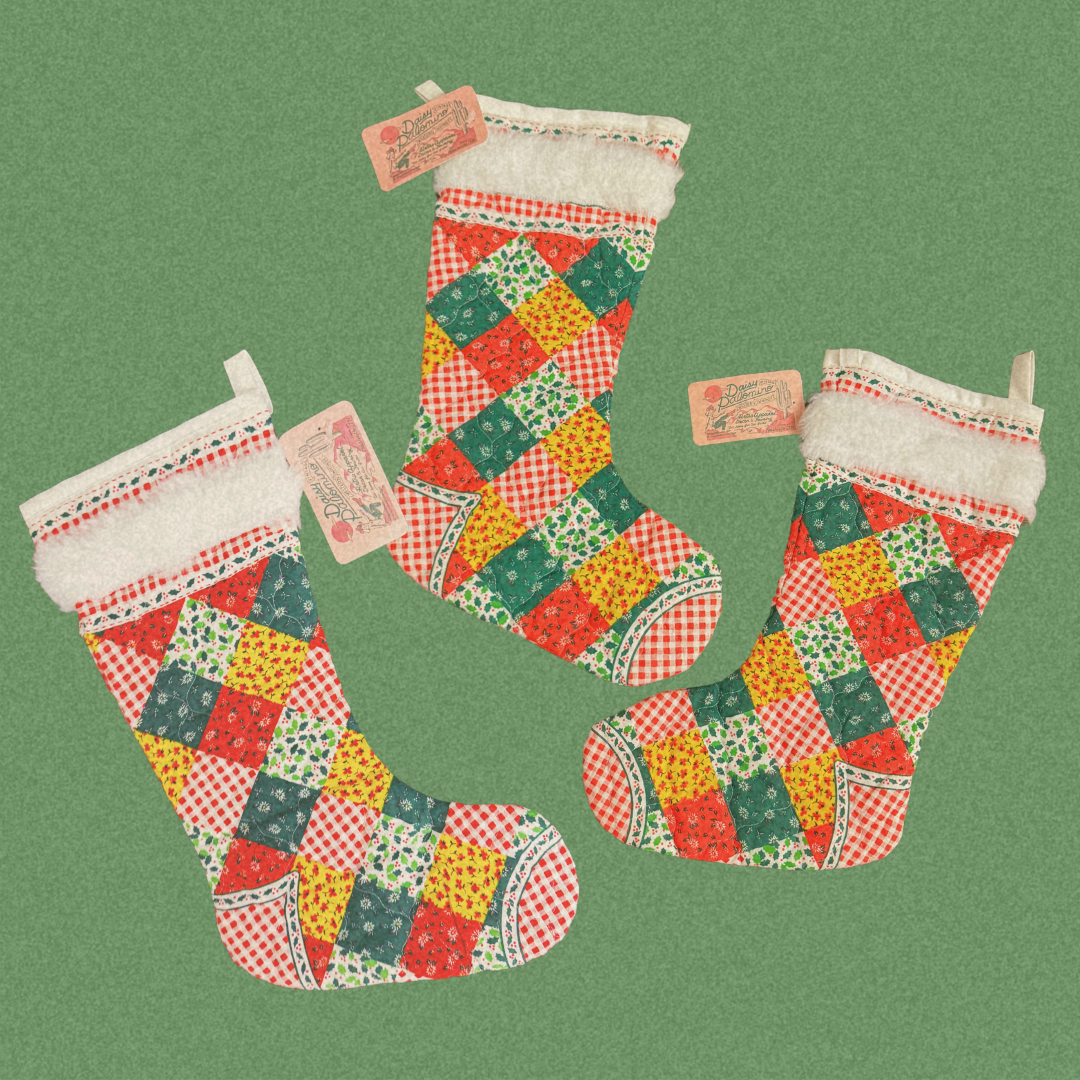 Vintage Patchwork Quilt Stocking